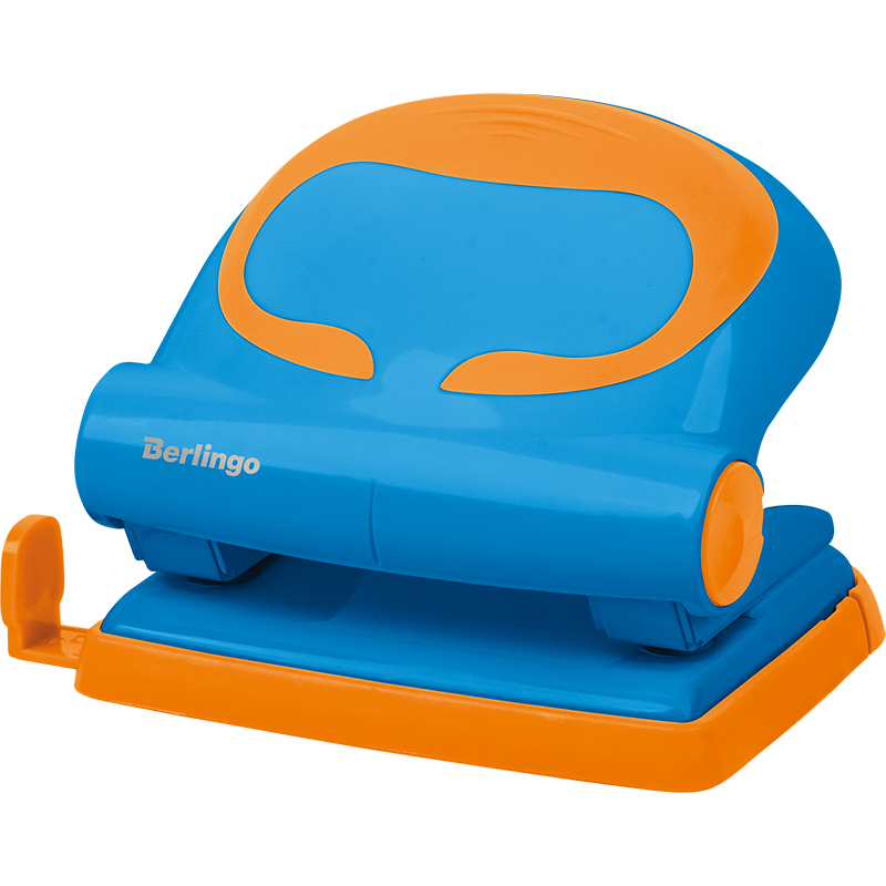 Дырокол Berlingo "Fuze" 20л., пластиковый, голубой, с линейкой Дырокол Berlingo "Fuze" 20л., пластиковый, голубой, с линейкой