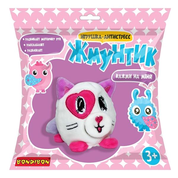 Плюшевая игрушка-антистресс Bondibon «ЖМУНТИК», кошечка Плюшевая игрушка-антистресс Bondibon «ЖМУНТИК», кошечка