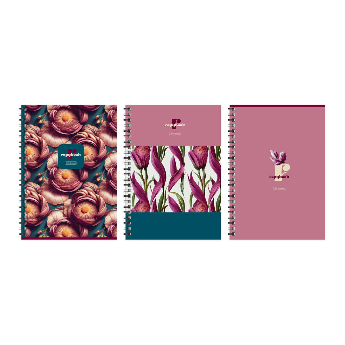 Тетрадь 96л., А4, клетка, на гребне BG "Flower story", глянцевая Тетрадь 96л., А4, клетка, на гребне BG "Flower story", глянцевая