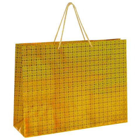 Пакет подарочный 45x13x33 см (XL), НАБОР 3 шт., 3 дизайна, голография, ЗОЛОТАЯ Пакет подарочный 45x13x33 см (XL), НАБОР 3 шт., 3 дизайна, голография, ЗОЛОТАЯ