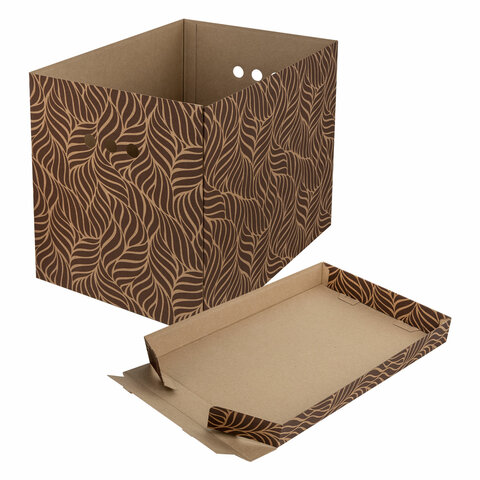 Короб для хранения из плотного микрогофрокартона 380х280х315 мм, КОМПЛЕКТ 3 шт., Короб для хранения из плотного микрогофрокартона 380х280х315 мм, КОМПЛЕКТ 3 шт.,