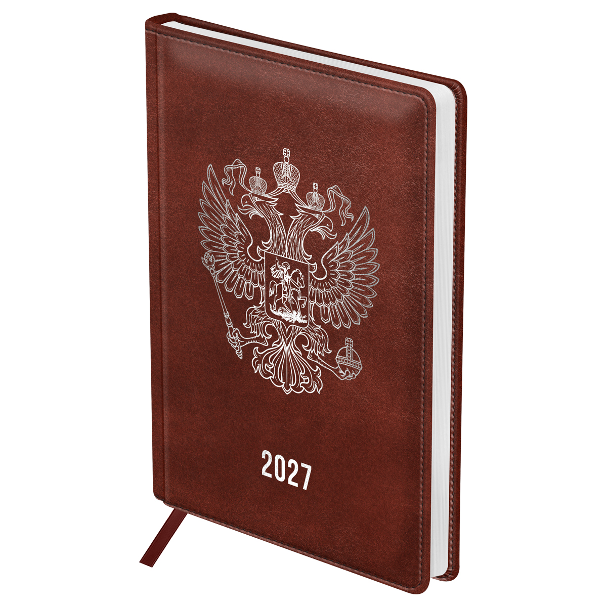Ежедневник датированный 2027г., А5, 176л., твердый переплет, кожзам, BG Ежедневник датированный 2027г., А5, 176л., твердый переплет, кожзам, BG