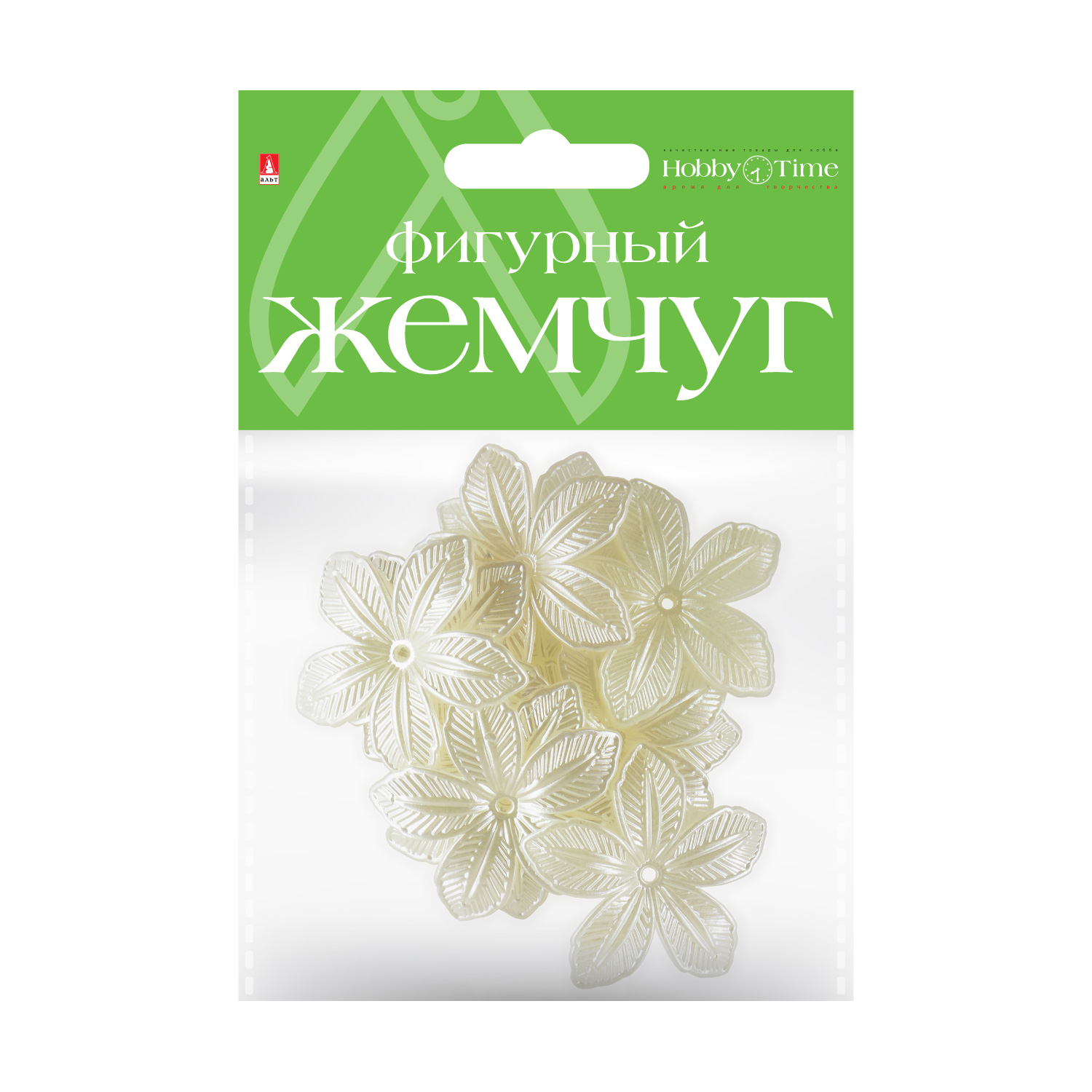 БУСИНЫ ФИГУРНЫЕ ПОД ЖЕМЧУГ "ЦВЕТОЧКИ", 42 ММ БУСИНЫ ФИГУРНЫЕ ПОД ЖЕМЧУГ "ЦВЕТОЧКИ", 42 ММ