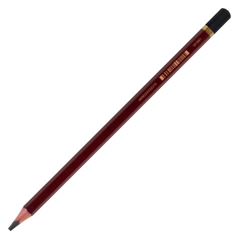 Карандаш чернографитный художественный 8B, 1 шт., BRAUBERG ART