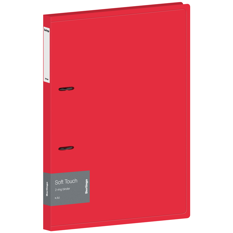 Папка на 2 кольцах Berlingo "Soft Touch", 24мм, 700мкм, красная, Папка на 2 кольцах Berlingo "Soft Touch", 24мм, 700мкм, красная,
