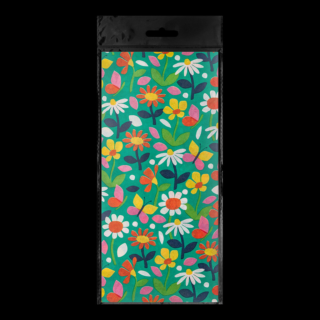 Набор ErichKrause Decor 4 листа упаковочной бумаги тишью Цветочная поляна Набор ErichKrause Decor 4 листа упаковочной бумаги тишью Цветочная поляна