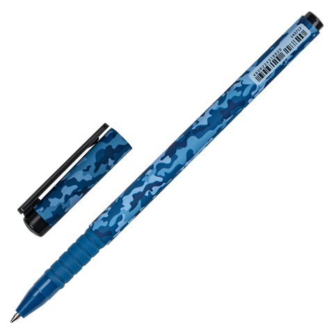 Ручка шариковая BRAUBERG SOFT TOUCH GRIP "MILITARY", СИНЯЯ, мягкое Ручка шариковая BRAUBERG SOFT TOUCH GRIP "MILITARY", СИНЯЯ, мягкое