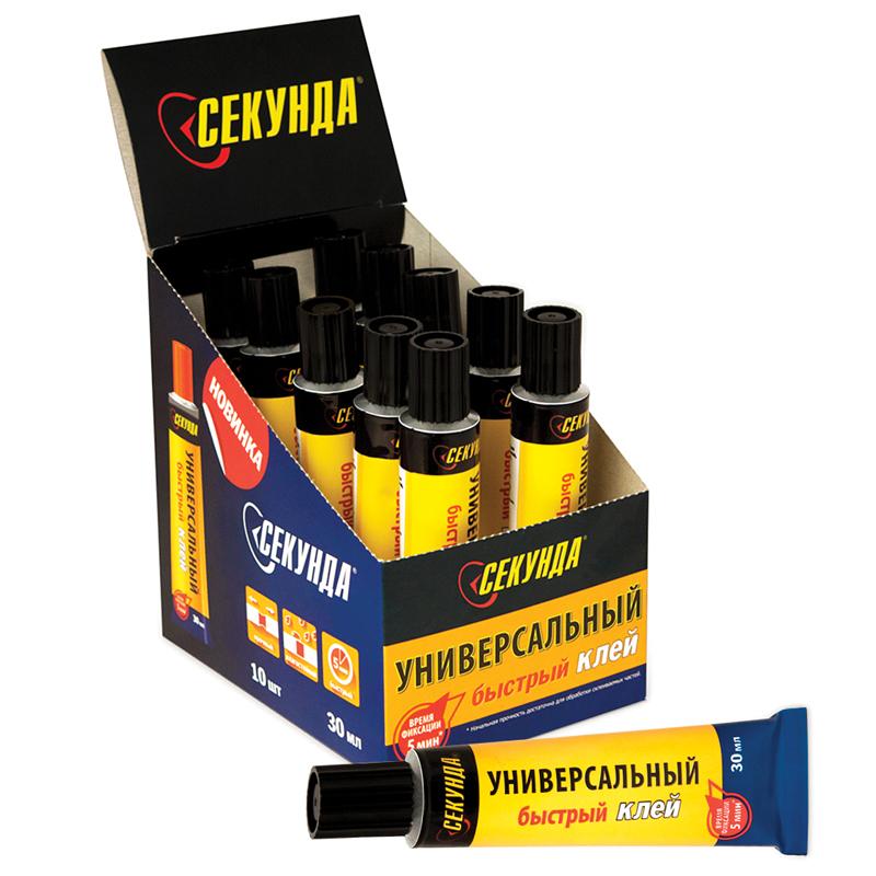 Клей Секунда "5 Минут", универсальный, 30мл, шоубокс 403-197 Клей Секунда "5 Минут", универсальный, 30мл, шоубокс 403-197