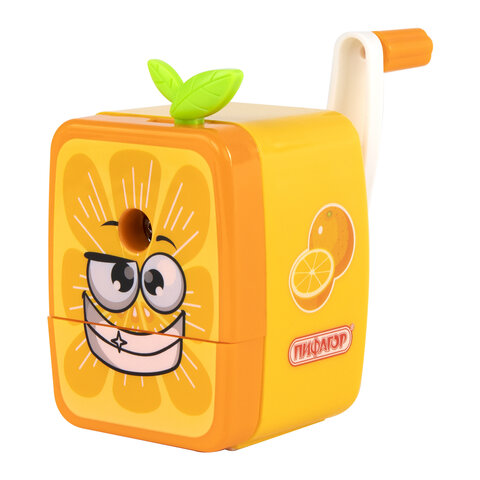 Точилка механическая ПИФАГОР "Апельсин", корпус оранжевый, 270426 Точилка механическая ПИФАГОР "Апельсин", корпус оранжевый, 270426