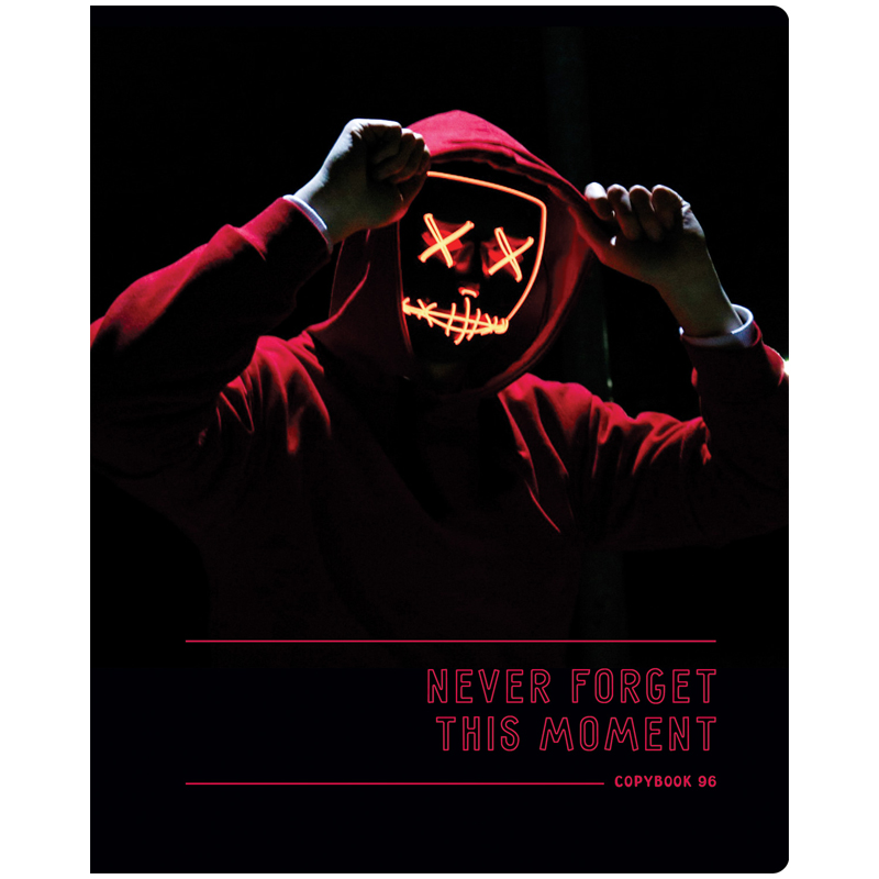 Тетрадь 96л., А5, клетка BG "Never", глянцевая ламинация