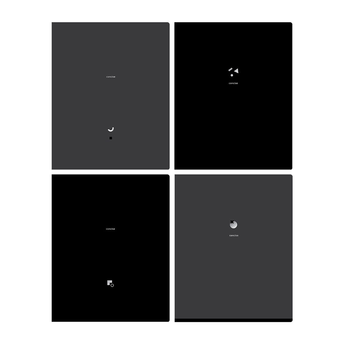 Тетрадь 48л., А5, клетка BG "Monocolor. Black. Concise", soft-touch Тетрадь 48л., А5, клетка BG "Monocolor. Black. Concise", soft-touch