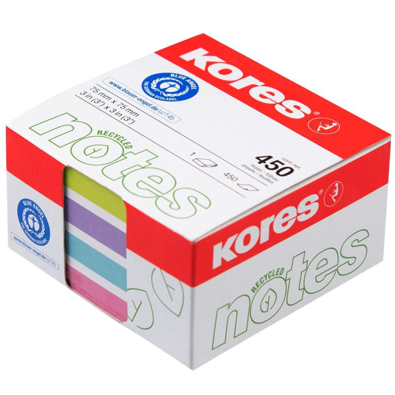 Стикеры Kores CUBO пастельный бум.для зам. 75х75 450л в карт кор 4цв 47463 Стикеры Kores CUBO пастельный бум.для зам. 75х75 450л в карт кор 4цв 47463