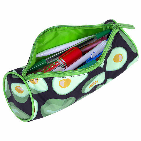 Пенал-тубус BRAUBERG, с эффектом SOFT TOUCH, полиэстер, Black Avocado, 22х8 см, Пенал-тубус BRAUBERG, с эффектом SOFT TOUCH, полиэстер, Black Avocado, 22х8 см,