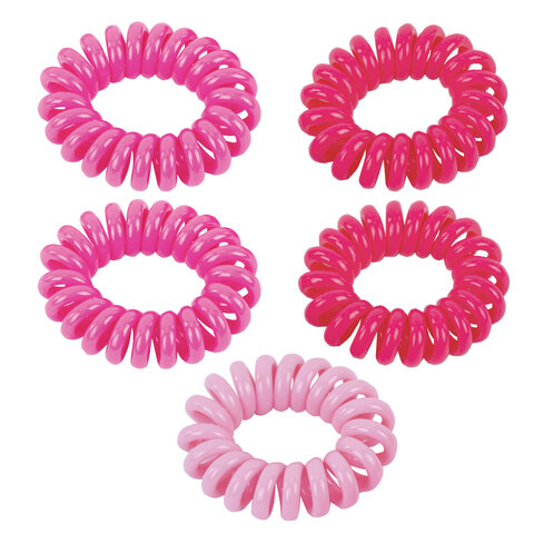 Резинки для волос НАБОР 5 шт., диаметр 3 см, пружинка, оттенки розового, MONTE Резинки для волос НАБОР 5 шт., диаметр 3 см, пружинка, оттенки розового, MONTE