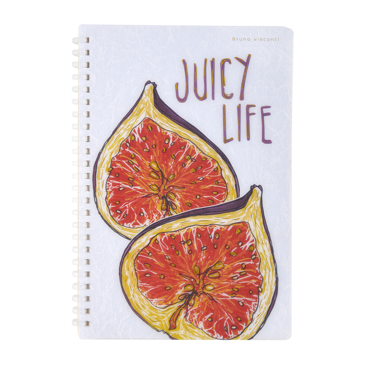 ТЕТРАДЬ А5 НА СИЛИКОНОВОМ ГРЕБНЕ, Bruno Visconti,"JUICY LIFE. Инжир" ТЕТРАДЬ А5 НА СИЛИКОНОВОМ ГРЕБНЕ, Bruno Visconti,"JUICY LIFE. Инжир"