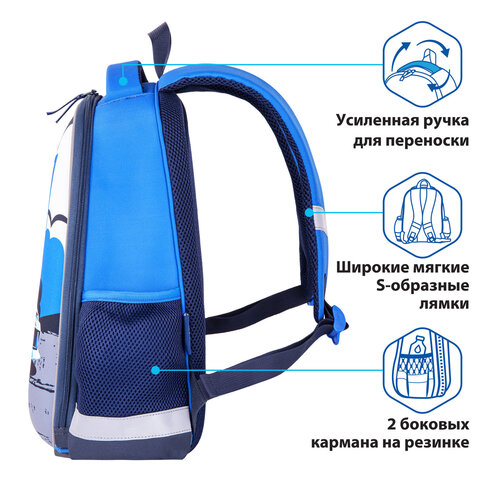 Ранец ПИФАГОР EVA BASIC, 1 отделение, "Rapid engine", 39х30х16 см,