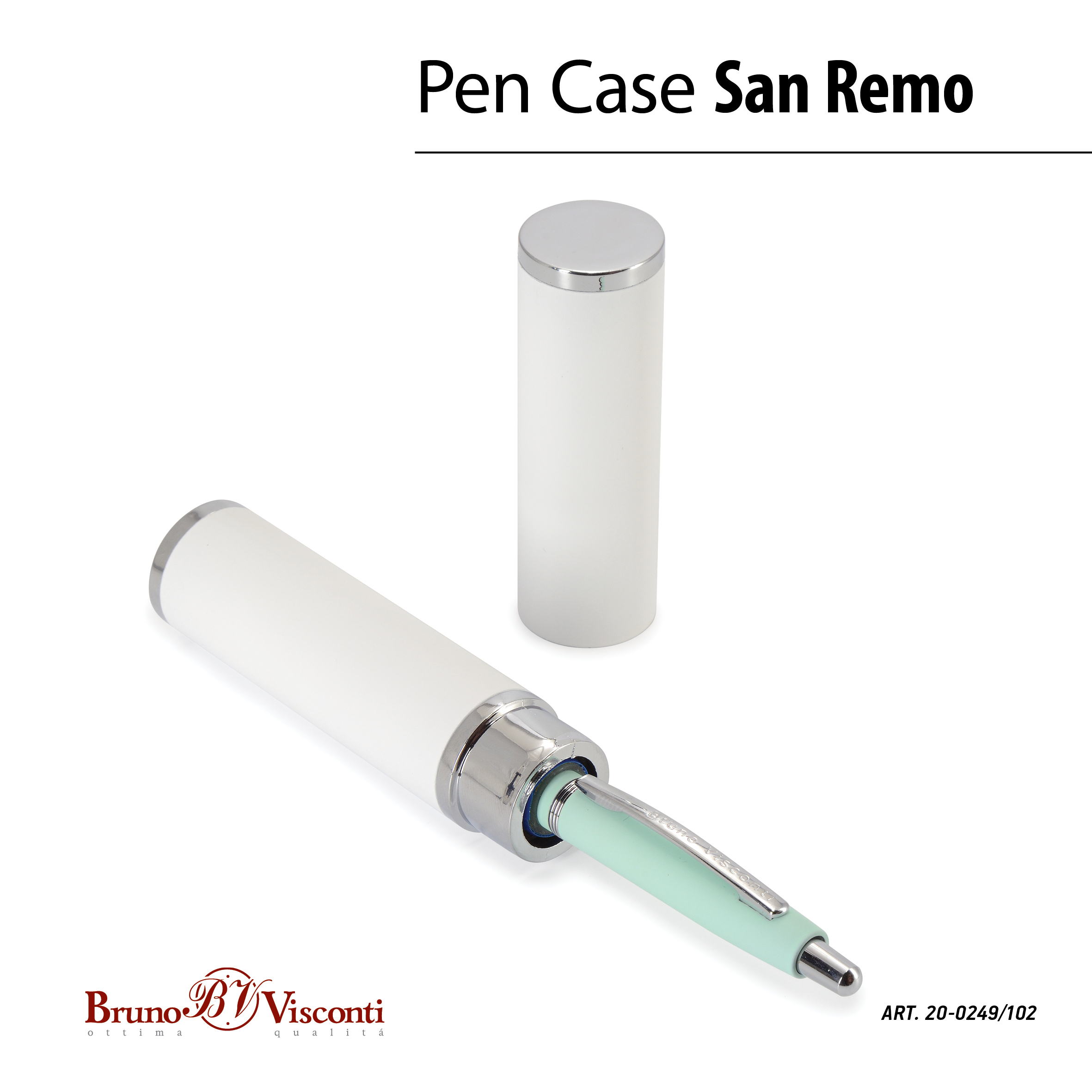 РУЧКА "SAN REMO" В ТУБУСЕ КРУГЛОЙ ФОРМЫ 1,0 ММ, СИНЯЯ (корпус мятный, РУЧКА "SAN REMO" В ТУБУСЕ КРУГЛОЙ ФОРМЫ 1,0 ММ, СИНЯЯ (корпус мятный,