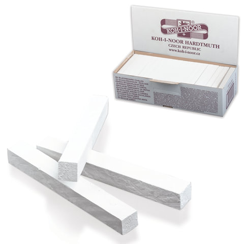 Мел белый KOH-I-NOOR (Чехия), набор 100 шт., квадратный, 11150200000 Мел белый KOH-I-NOOR (Чехия), набор 100 шт., квадратный, 11150200000