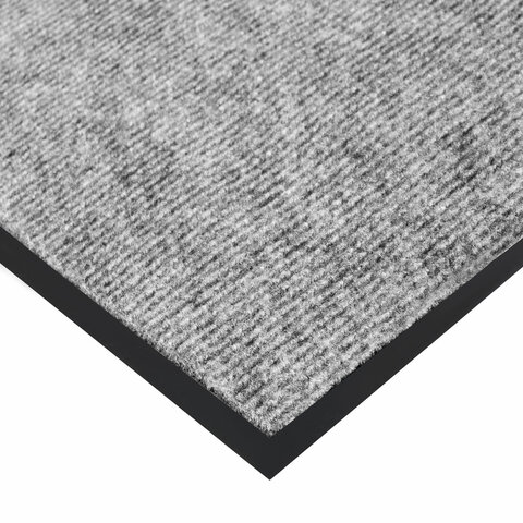 Коврик придверный 40х60 см, СЕРЫЙ, влаго-грязезащитный, 300 г/м2, мелкий рубчик,