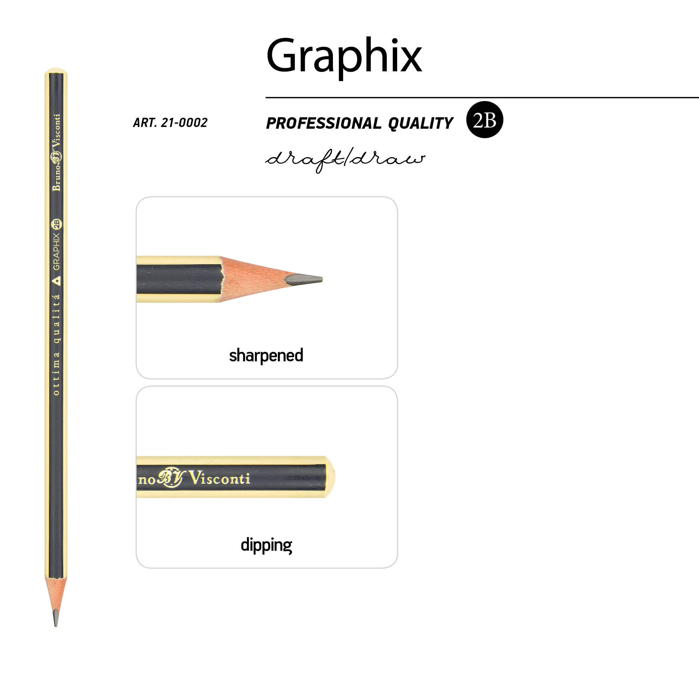 КАРАНДАШ ЧЕРНОГРАФИТОВЫЙ "Graphix" НВ