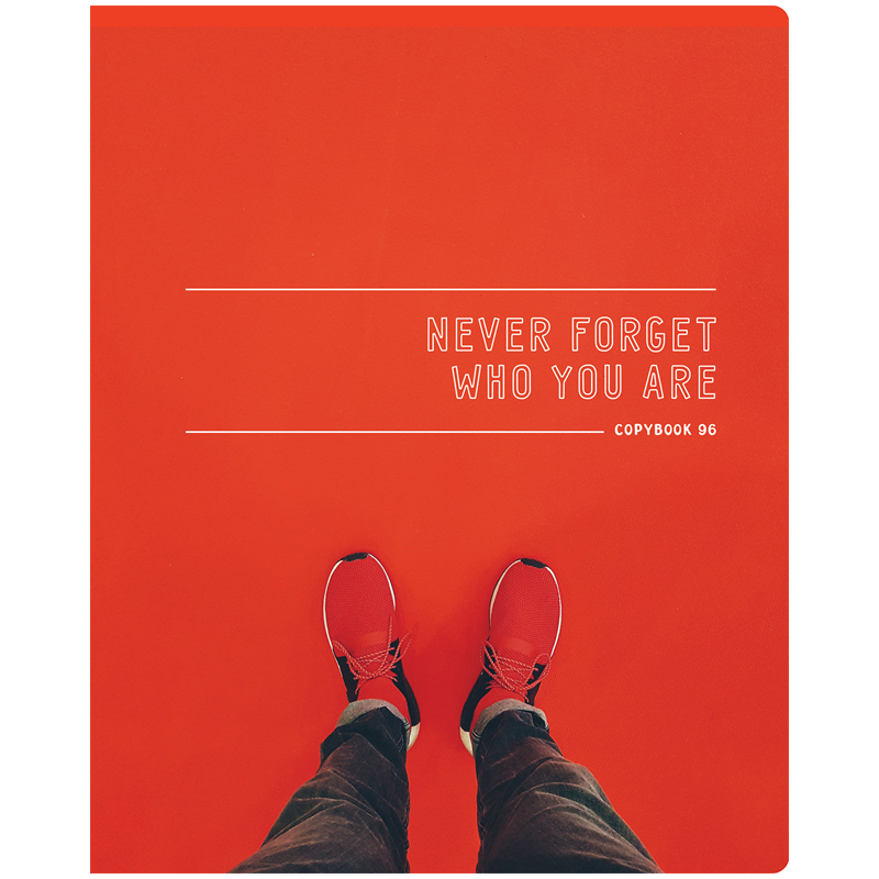 Тетрадь 96л., А5, клетка BG "Never", глянцевая ламинация