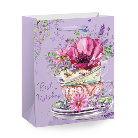 Пакет подарочный (1 штука) 33х13х45 см (XL), "Flower Mix", ассорти, Пакет подарочный (1 штука) 33х13х45 см (XL), "Flower Mix", ассорти,