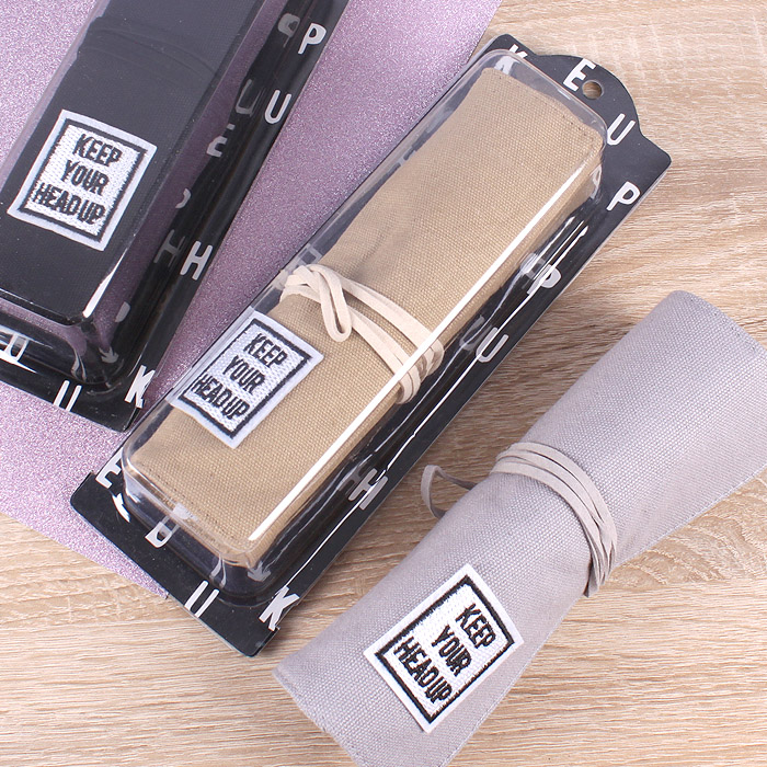 Пенал-органайзер текстильный на шнурке цвет ассорти