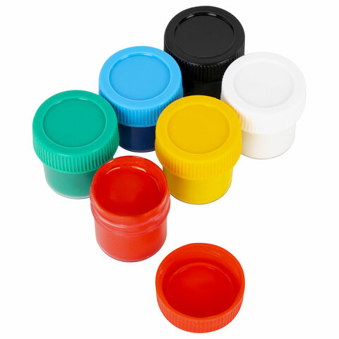 Гуашь ЮНЛАНДИЯ "ШКОЛЬНАЯ", 6 цветов по 17,5 мл, 192382 Гуашь ЮНЛАНДИЯ "ШКОЛЬНАЯ", 6 цветов по 17,5 мл, 192382