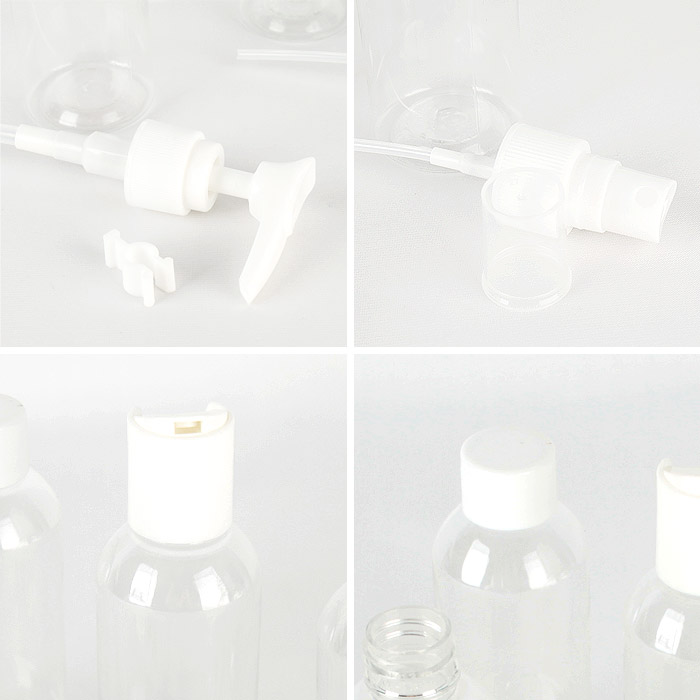 Бутылочки дорожные 55мл в наборе 4 шт