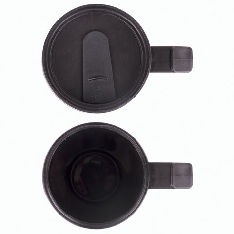 Термокружка ЛАЙМА, 400 мл, нержавеющая сталь, пластиковая ручка, синяя, 605128