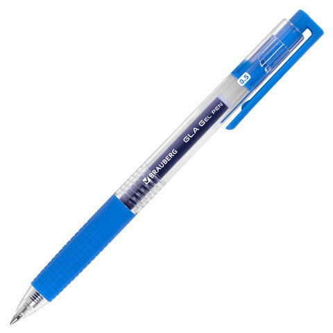 Ручка гелевая автоматическая с грипом BRAUBERG "GLA", СИНЯЯ, Ручка гелевая автоматическая с грипом BRAUBERG "GLA", СИНЯЯ,
