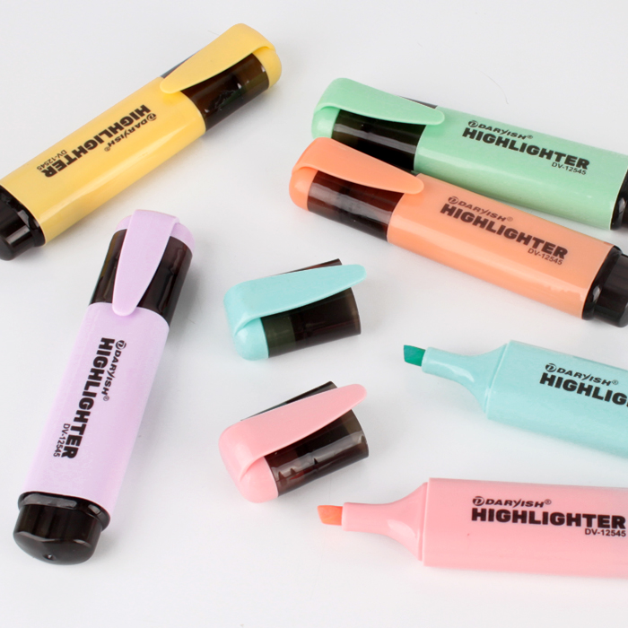 Набор Текстмаркеров 6шт/уп "Darvish" на водной основе