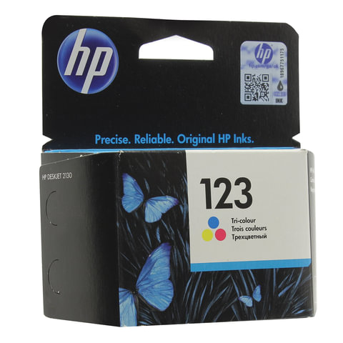Картридж струйный HP (F6V16AE) Deskjet 2130, №123, цветной, оригинальный, ресурс Картридж струйный HP (F6V16AE) Deskjet 2130, №123, цветной, оригинальный, ресурс