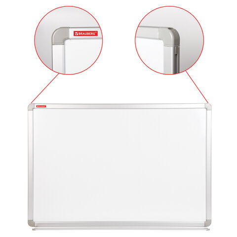 Доска магнитно-маркерная 60х90 см, улучшенная алюминиевая рамка, ГАРАНТИЯ 10