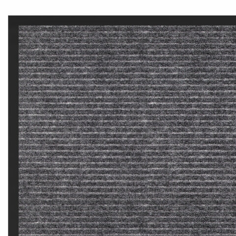 Коврик придверный 90х150 см, СЕРЫЙ, влаго-грязезащитный, 450 г/м2, ребристый,