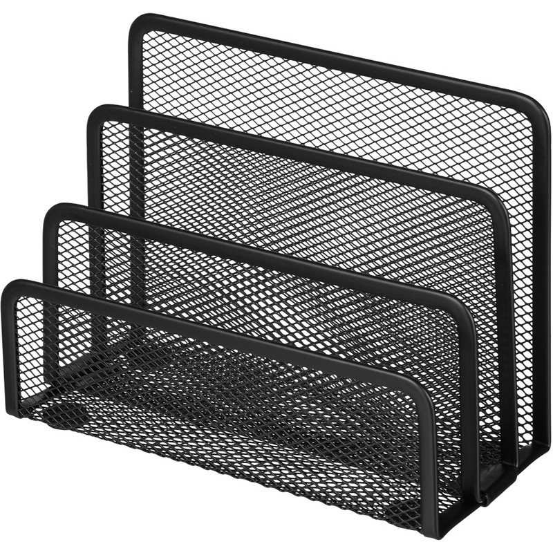 Подставка Attache 3х секц. для бумаг и писем, мет. сетка, выс.135мм чёрная Подставка Attache 3х секц. для бумаг и писем, мет. сетка, выс.135мм чёрная