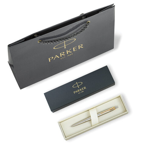 Ручка шариковая PARKER "Jotter Core Stainless Steel GT", пакет, 880887 Ручка шариковая PARKER "Jotter Core Stainless Steel GT", пакет, 880887