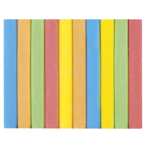 Мел цветной BRAUBERG, антипыль, набор 10 шт., круглый, 223552