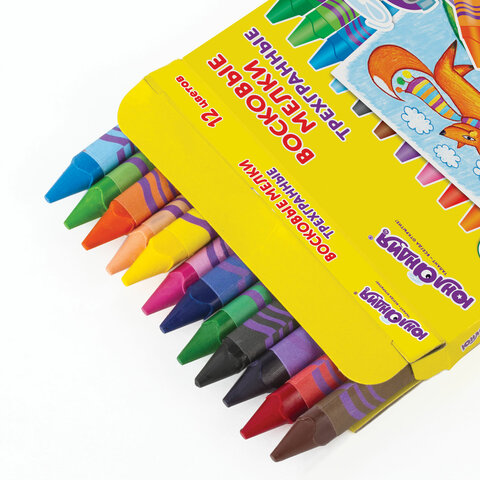 Восковые карандаши трехгранные ЮНЛАНДИЯ "ЮНЛАНДИК И МУДРЫЙ ЛИС", НАБОР