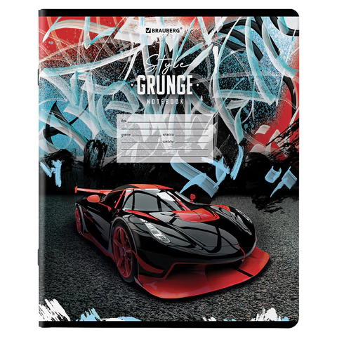 Тетради 18 л. КОМПЛЕКТ 10 шт. BRAUBERG, клетка, обложка картон, DRIVE, 106669