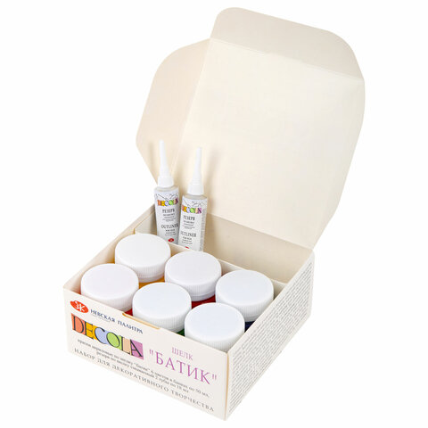 Краски по ткани акриловые "Декола" "Батик по шелку", НАБОР 6