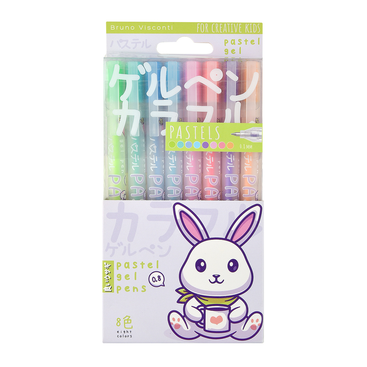 НАБОР ГЕЛЕВЫХ РУЧЕК "PASTELS. KAWAII ANIMALS", 0.8 мм, 8 цветов НАБОР ГЕЛЕВЫХ РУЧЕК "PASTELS. KAWAII ANIMALS", 0.8 мм, 8 цветов