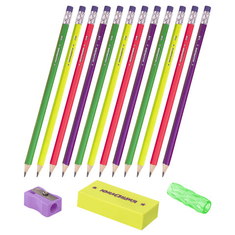 Набор ЮНЛАНДИЯ "Юный волшебник", 12 карандашей чернографитных + Набор ЮНЛАНДИЯ "Юный волшебник", 12 карандашей чернографитных +