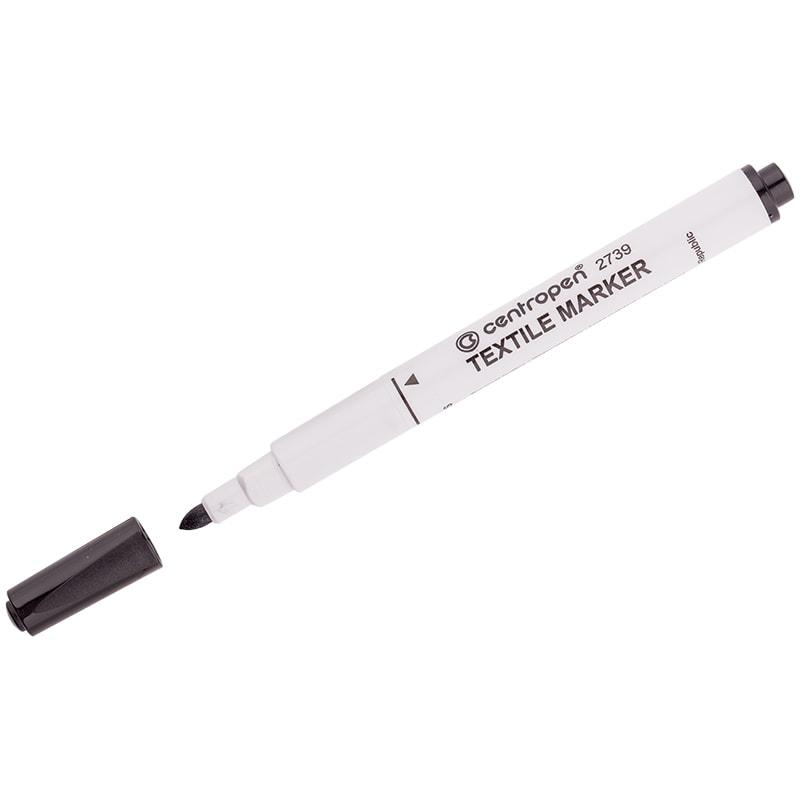 Маркер для ткани Centropen "Textile Marker 2739" черный, 1,8мм, Маркер для ткани Centropen "Textile Marker 2739" черный, 1,8мм,