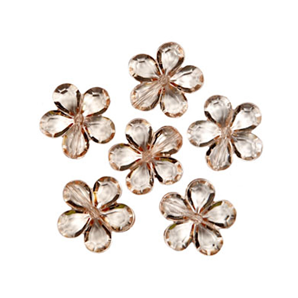Декоративные бусины Цветы шампань 2,1см 20шт Декоративные бусины Цветы шампань 2,1см 20шт