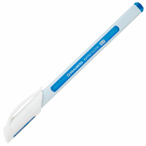 Ручка шариковая масляная BRAUBERG "Extra Glide Soft White", СИНЯЯ, Ручка шариковая масляная BRAUBERG "Extra Glide Soft White", СИНЯЯ,