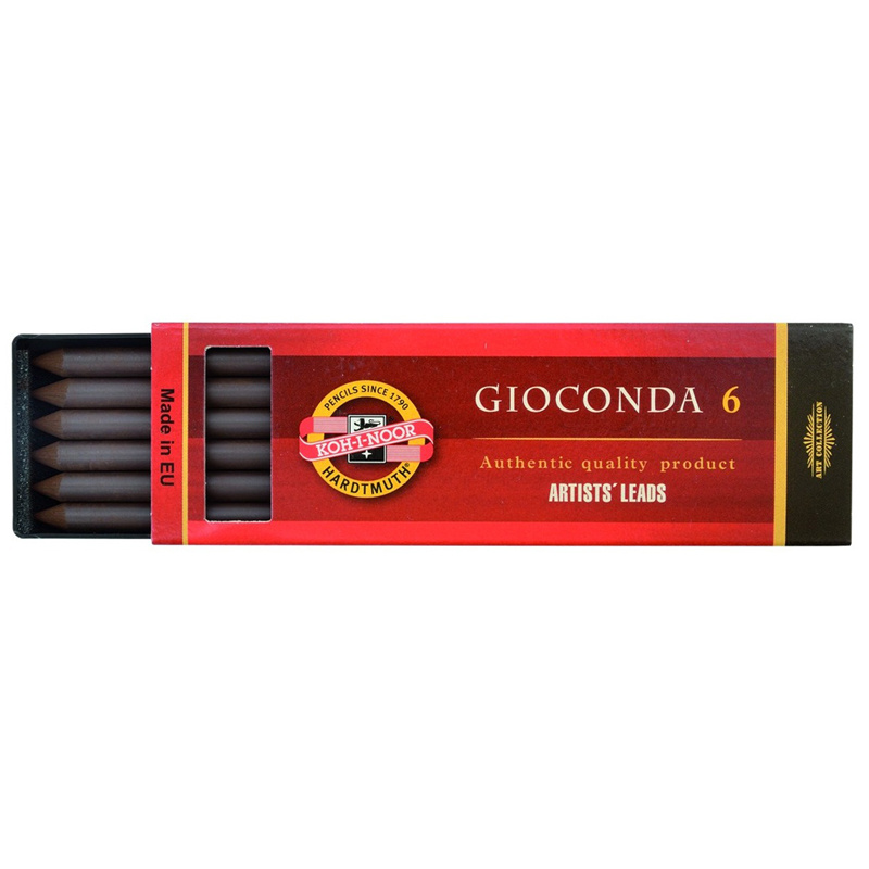 Сепия Koh-I-Noor "Gioconda", коричневая темная, стержень, 5,6мм, 6шт. Сепия Koh-I-Noor "Gioconda", коричневая темная, стержень, 5,6мм, 6шт.