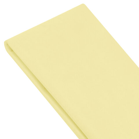 Цветная бумага ТИШЬЮ 17 г/м2, 50х66 см, 50 листов, лимонный цвет, ЗОЛОТАЯ