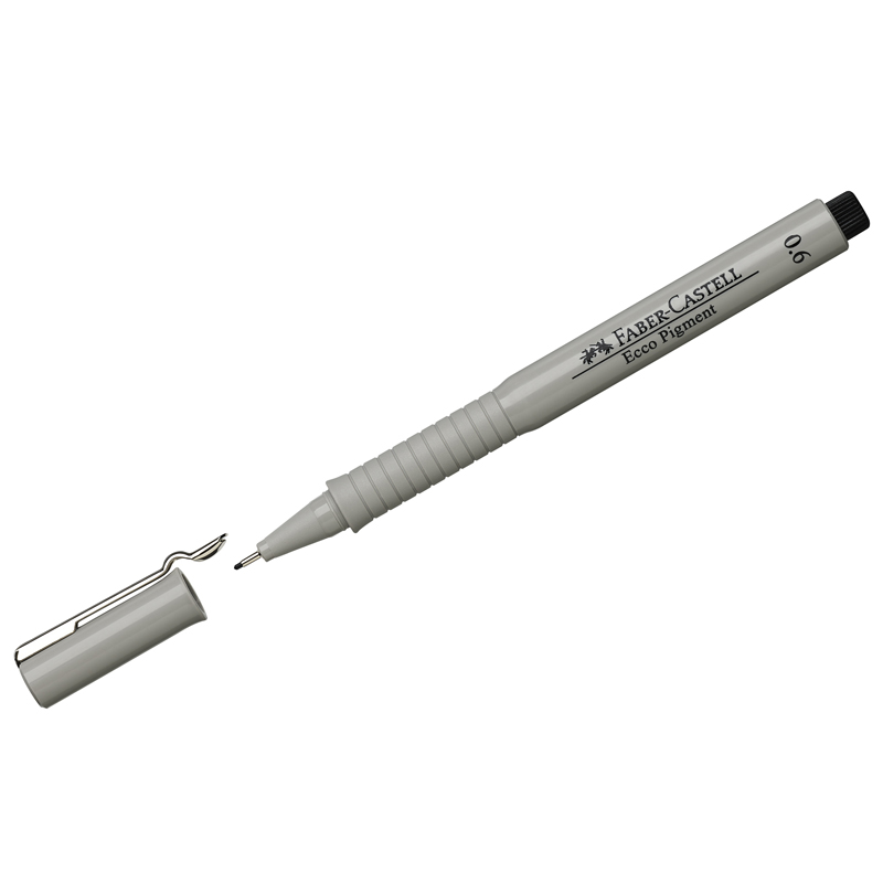 Ручка капиллярная Faber-Castell "Ecco Pigment" черная, 0,6мм Ручка капиллярная Faber-Castell "Ecco Pigment" черная, 0,6мм