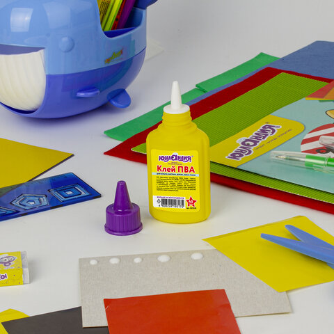 Клей ПВА ЮНЛАНДИЯ (бумага, картон, дерево), 45 г, 227379 Клей ПВА ЮНЛАНДИЯ (бумага, картон, дерево), 45 г, 227379